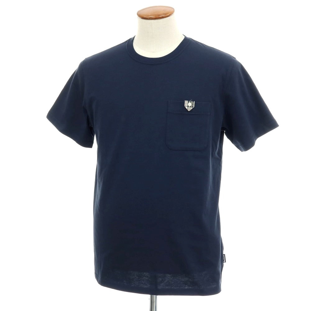 【新品】バブアー Barbour コットン クルーネック ポケット 半袖Ｔシャツ ネイビー【サイズM】【 状態ランクN 】【 メンズ 】