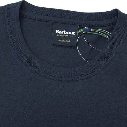 【新品】バブアー Barbour コットン クルーネック ポケット 半袖Ｔシャツ ネイビー【サイズM】【 状態ランクN 】【 メンズ 】