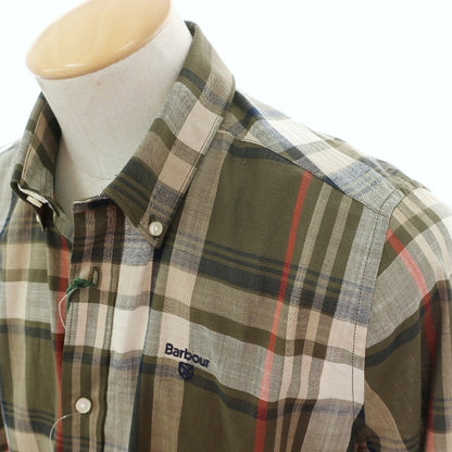 【新品】バブアー Barbour チェック コットン ボタンダウン カジュアルシャツ オリーブグリーンxベージュ【サイズS（UK）】【 状態ランクN 】【 メンズ 】