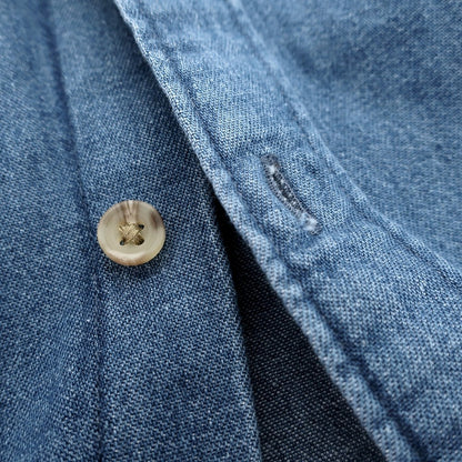 【新品】バブアー Barbour コットン シャンブレー ボタンダウン カジュアルシャツ ブルー【サイズM（UK）】【 状態ランクN 】【 メンズ 】