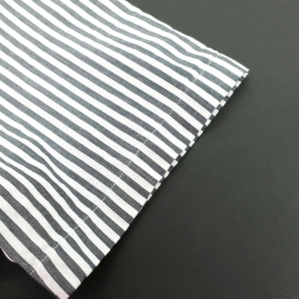 【新品】バブアー Barbour コットン ストライプ ボタンダウン 半袖シャツ グレーxホワイト【サイズM（UK）】【 状態ランクN 】【 メンズ 】