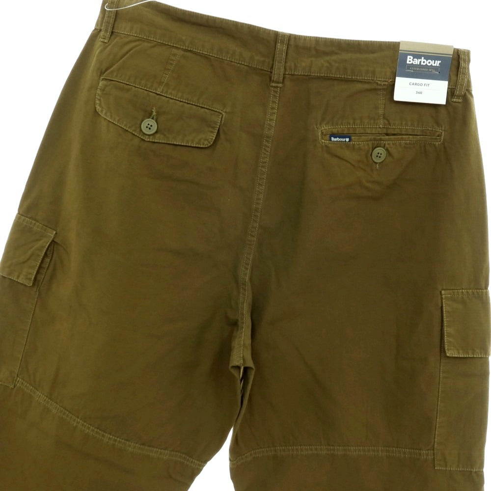 【新品】バブアー Barbour リップストップコットン カーゴパンツ オリーブグリーン【サイズ34】【 状態ランクN 】【 メンズ 】