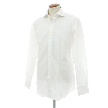 【新品アウトレット】フィナモレ Finamore コットン ワイドカラー ドレスシャツ ホワイト【サイズ40】【 状態ランクN- 】【 メンズ 】