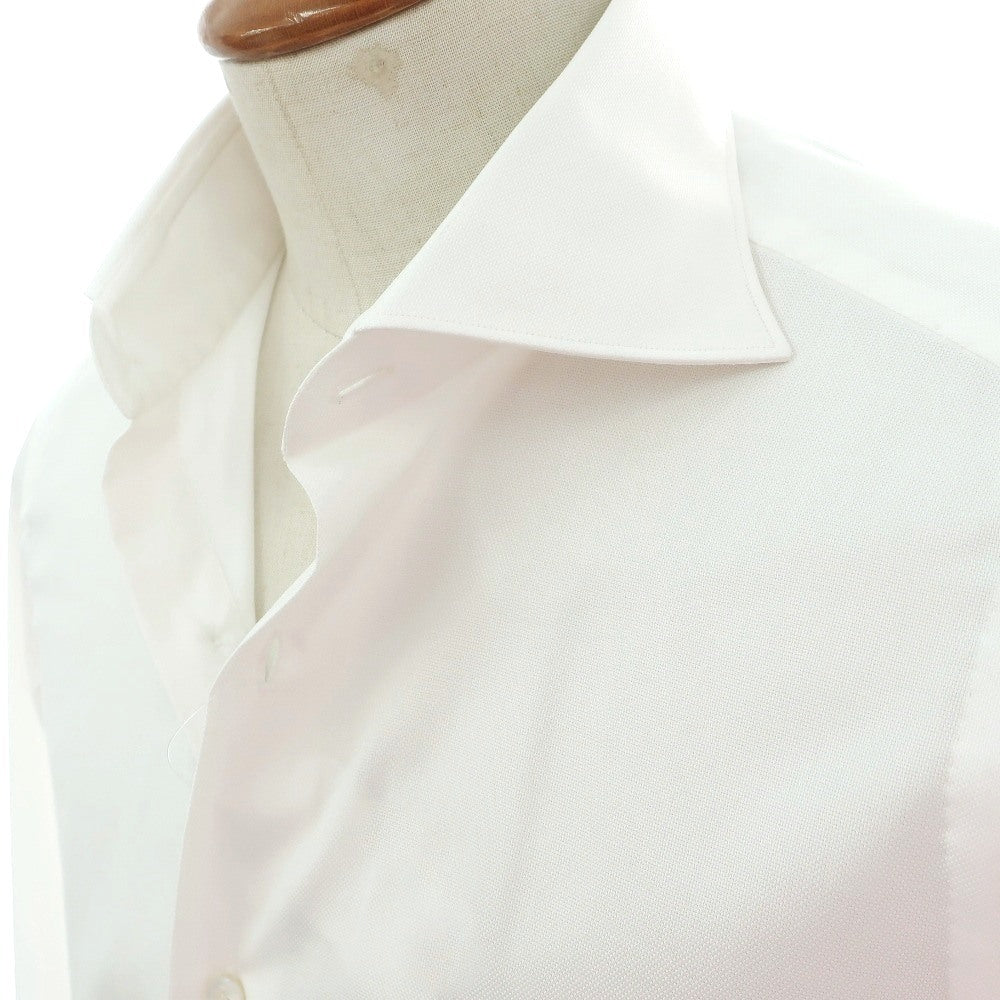 【新品アウトレット】フィナモレ Finamore コットン ワイドカラー ドレスシャツ ホワイト【サイズ40】【 状態ランクN- 】【 メンズ 】