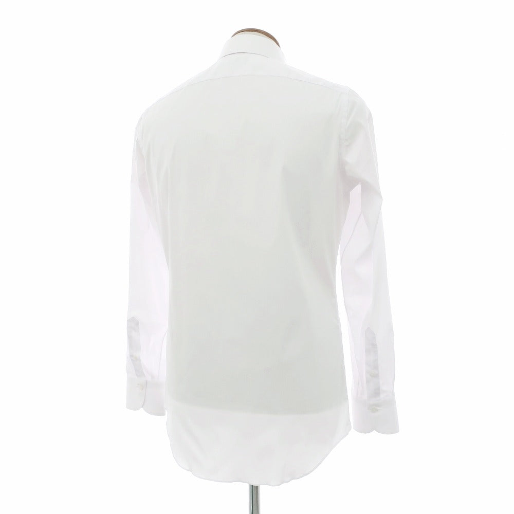 【新品アウトレット】フィナモレ Finamore ストレッチ コットンナイロン ワイドカラー ドレスシャツ ホワイト【サイズ39】【 状態ランクN- 】【 メンズ 】