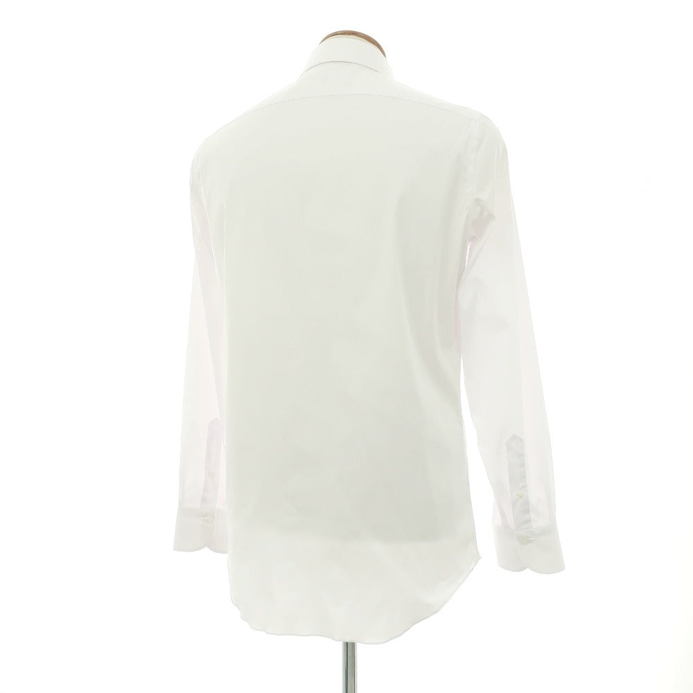 【新品アウトレット】フィナモレ Finamore ストレッチ コットンナイロン ワイドカラー ドレスシャツ ホワイト【サイズ40】【 状態ランクN- 】【 メンズ 】