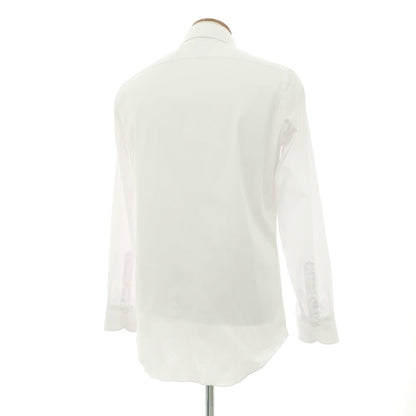 【新品アウトレット】フィナモレ Finamore ストレッチ コットンナイロン ワイドカラー ドレスシャツ ホワイト【サイズ40】【 状態ランクN- 】【 メンズ 】