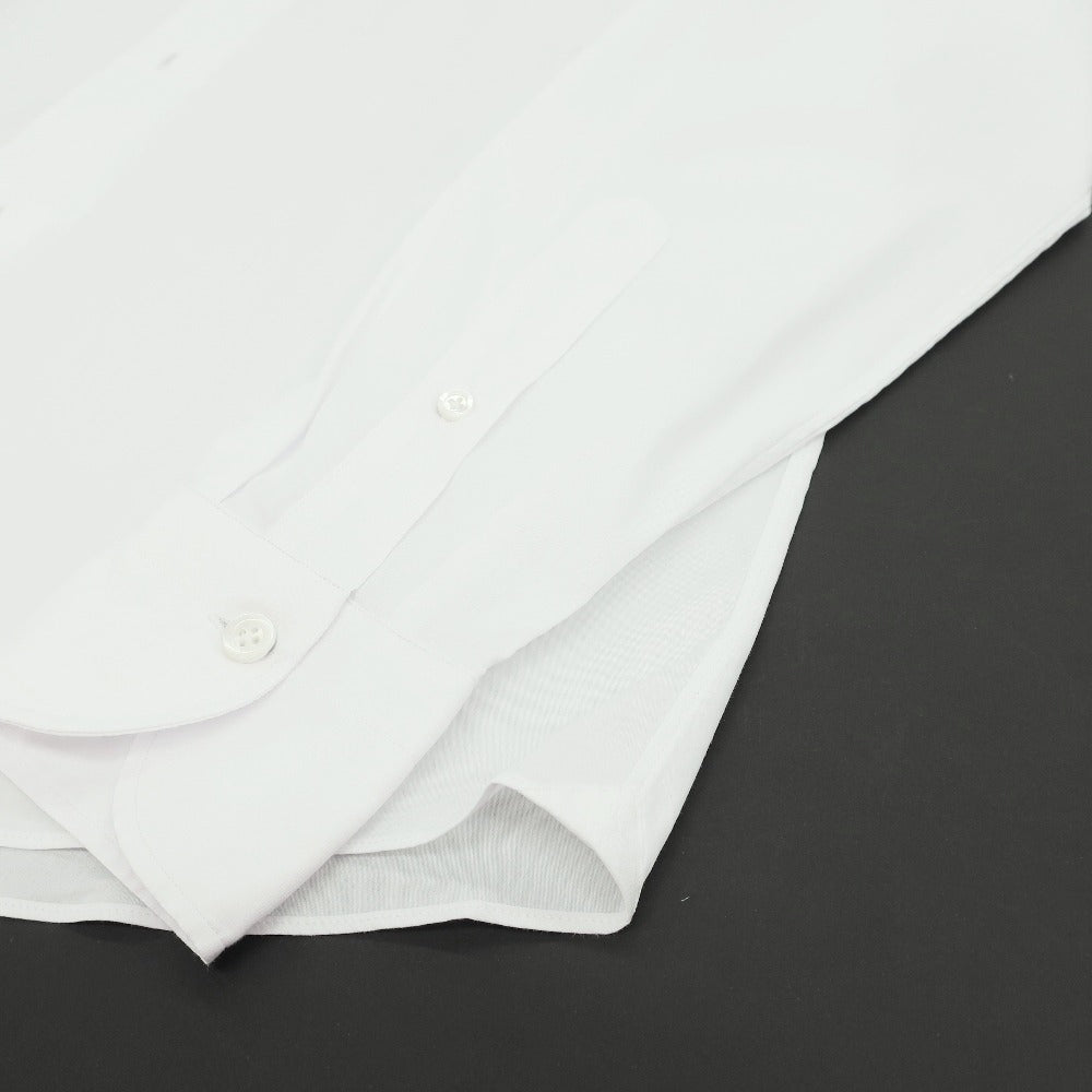 【中古】ジャンネット giannetto ストレッチ コットンポリエステル ホリゾンタルカラー ドレスシャツ ホワイト【サイズ39】【 状態ランクA 】【 メンズ 】