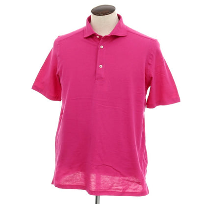 【新品】ジャンネット giannetto ストレッチ コットン 半袖ポロシャツ ピンク【サイズL】【 状態ランクN 】【 メンズ 】