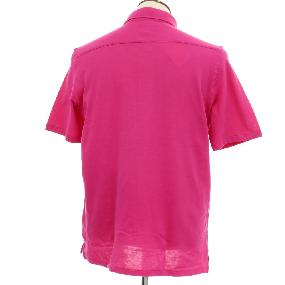 【新品】ジャンネット giannetto ストレッチ コットン 半袖ポロシャツ ピンク【サイズL】【 状態ランクN 】【 メンズ 】