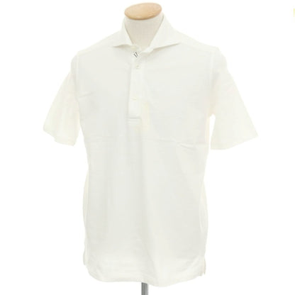 【新品】ジャンネット giannetto ストレッチ コットン 半袖ポロシャツ ホワイト【サイズXS】【 状態ランクN 】【 メンズ 】