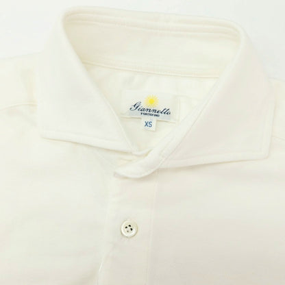【新品】ジャンネット giannetto ストレッチ コットン 半袖ポロシャツ ホワイト【サイズXS】【 状態ランクN 】【 メンズ 】