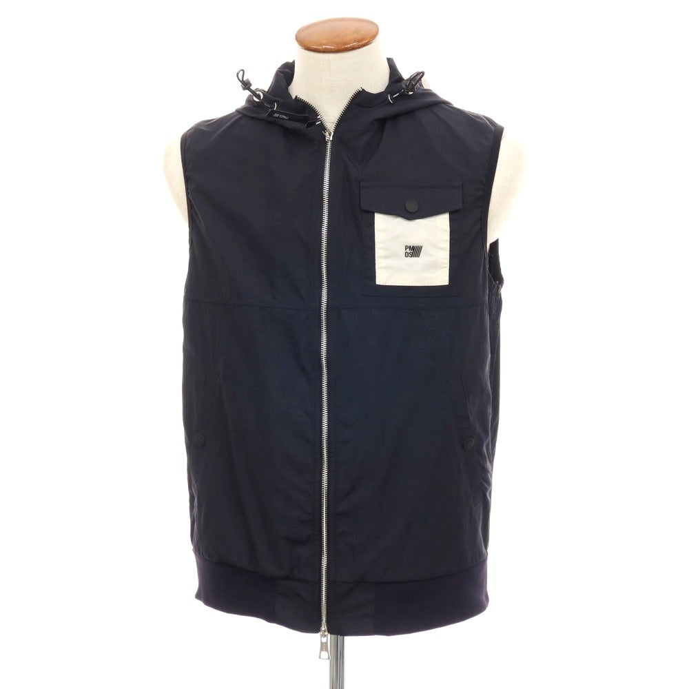【新品アウトレット】ピーエムディーエス PMDS ポリエステル フーデッド ダブルジップベスト ネイビー【サイズM】【 状態ランクN- 】【 メンズ 】