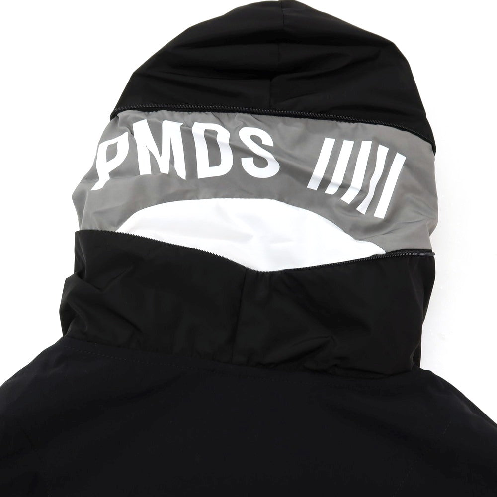 【新品アウトレット】ピーエムディーエス PMDS GHISLAIN ストレッチ ナイロン ダブルジップ フーデッド シェルジャケット ブラック【 サイズXL 】【 状態ランクN- 】【 メンズ 】 [BPD]