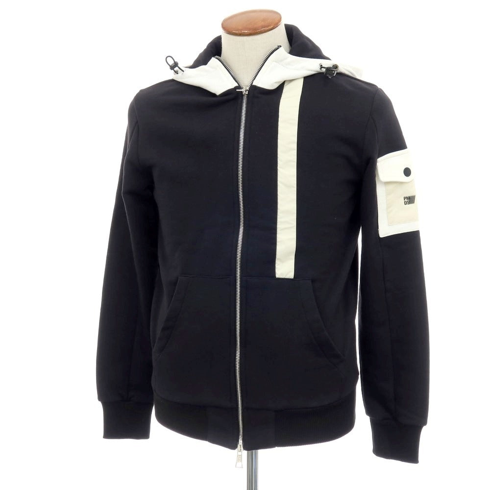 【新品アウトレット】ピーエムディーエス PMDS コットンポリウレタン ダブルジップ パーカー ブラックxホワイト【サイズM】【 状態ランクN- 】【 メンズ 】