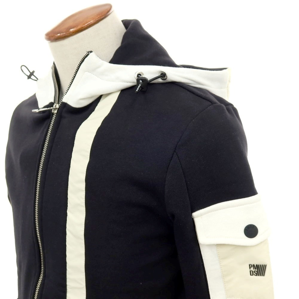【新品アウトレット】ピーエムディーエス PMDS コットンポリウレタン ダブルジップ パーカー ブラックxホワイト【サイズM】【 状態ランクN- 】【 メンズ 】