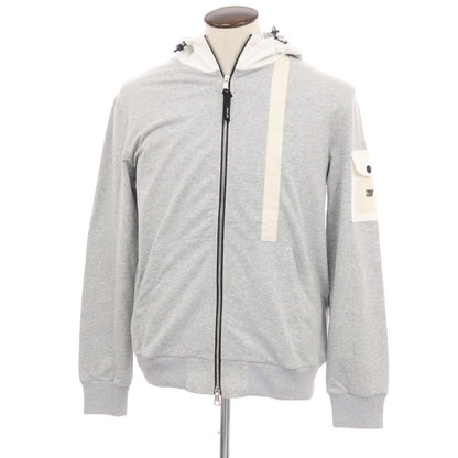 【新品】ピーエムディーエス PMDS コットンポリウレタン ダブルジップ パーカー グレーxホワイト【サイズXXL】【 状態ランクN 】【 メンズ 】