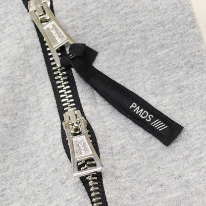 【新品】ピーエムディーエス PMDS コットンポリウレタン ダブルジップ パーカー グレーxホワイト【サイズXXL】【 状態ランクN 】【 メンズ 】