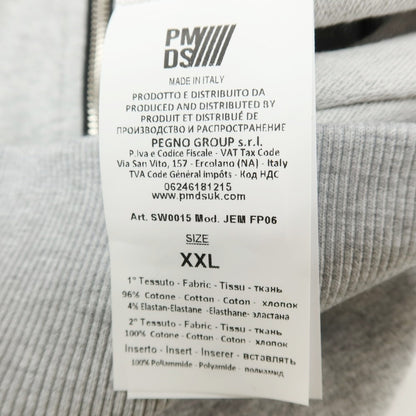 【新品】ピーエムディーエス PMDS コットンポリウレタン ダブルジップ パーカー グレーxホワイト【サイズXXL】【 状態ランクN 】【 メンズ 】