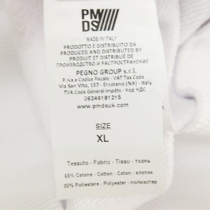 【新品アウトレット】ピーエムディーエス PMDS コットンポリエステル クルーネック スウェット ホワイト【サイズXL】【 状態ランクN- 】【 メンズ 】