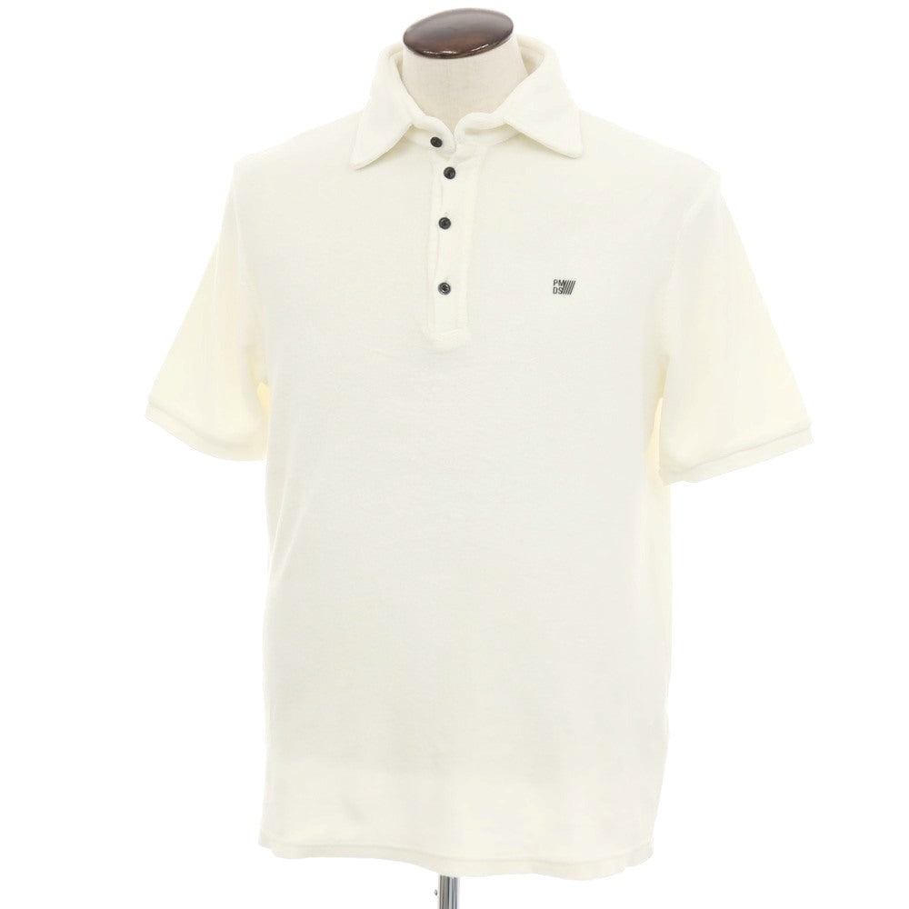 【新品】ピーエムディーエス PMDS コットンナイロン パイル 半袖ポロシャツ アイボリー【サイズL】【 状態ランクN 】【 メンズ 】