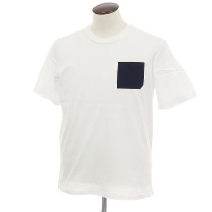 【新品】ピーエムディーエス PMDS LOGON コットン クルーネック ポケット 半袖Ｔシャツ ホワイト【 L 】【 状態ランクN 】【 メンズ 】[APD]