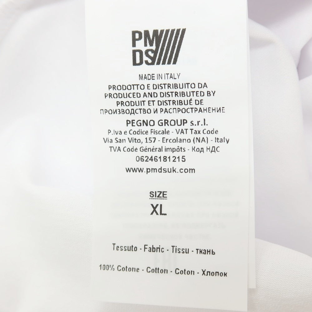 【新品】ピーエムディーエス PMDS LOGON コットン クルーネック ポケット 半袖Ｔシャツ ホワイト【 XL 】【 状態ランクN 】【 メンズ 】[APD]