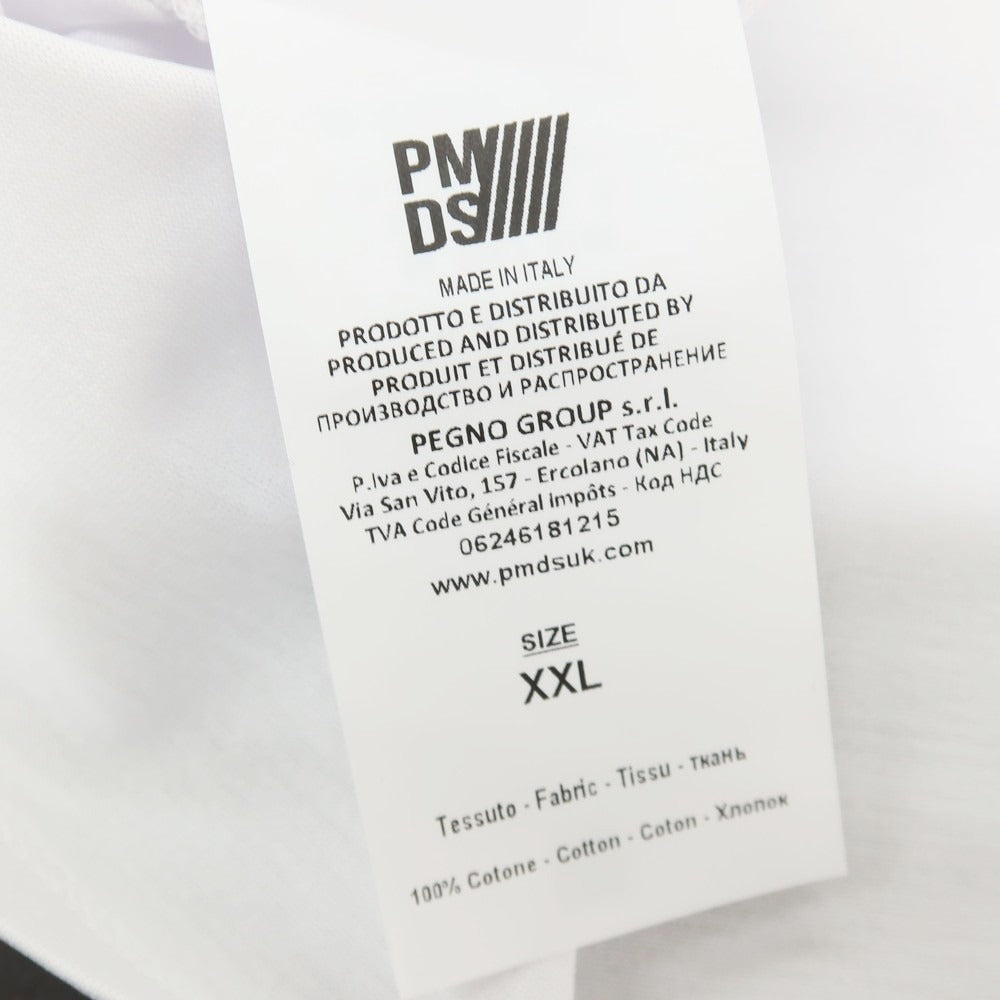 【新品】ピーエムディーエス PMDS LOGON コットン クルーネック ポケット 半袖Ｔシャツ ホワイト【サイズXXL】【 状態ランクN 】【 メンズ 】