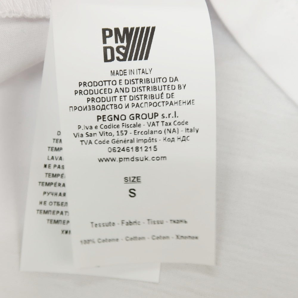 【新品】ピーエムディーエス PMDS コットン クルーネック 半袖Ｔシャツ ホワイト【 S 】【 状態ランクN 】【 メンズ 】[APD]