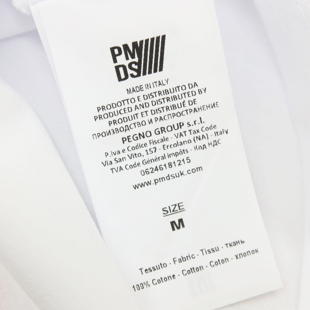 【新品】ピーエムディーエス PMDS コットン クルーネック 半袖Ｔシャツ ホワイト【 サイズM 】【 状態ランクN 】【 メンズ 】 [CPD]