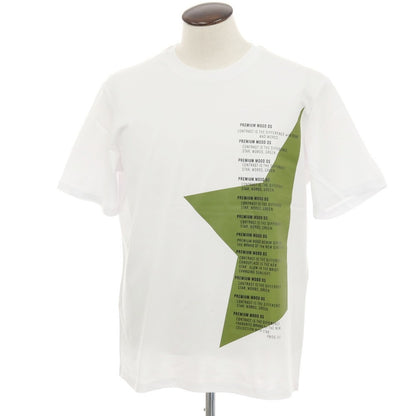 【新品】ピーエムディーエス PMDS コットン クルーネック 半袖Ｔシャツ ホワイトxオリーブ【 XL 】【 状態ランクN 】【 メンズ 】[APD]
