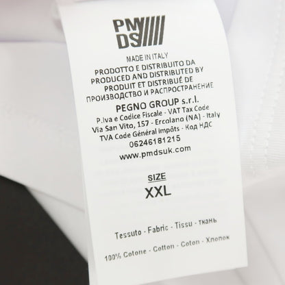 【新品】ピーエムディーエス PMDS コットン クルーネック 半袖Ｔシャツ ホワイトxオリーブ【 XXL 】【 状態ランクN 】【 メンズ 】[APD]