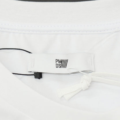 【SALE10%OFF/返品不可】【新品】ピーエムディーエス PMDS コットン クルーネック 半袖Ｔシャツ ホワイトxブルー【 サイズM 】【 状態ランクN 】【 メンズ 】 [APD]
