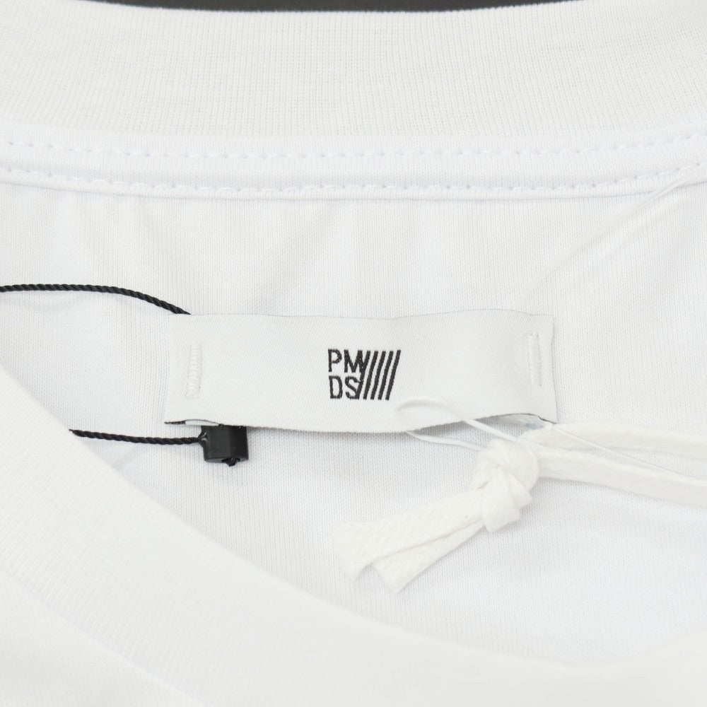 【新品】ピーエムディーエス PMDS コットン クルーネック 半袖Ｔシャツ ホワイトxブルー【 L 】【 状態ランクN 】【 メンズ 】[APD]