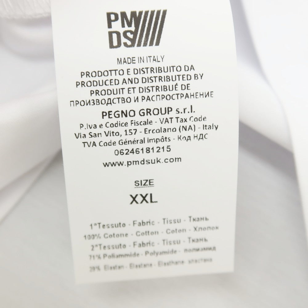 【新品】ピーエムディーエス PMDS DAN コットン リフレクタープリント クルーネック ポケット 半袖Ｔシャツ ホワイト【サイズXXL】【 状態ランクN 】【 メンズ 】