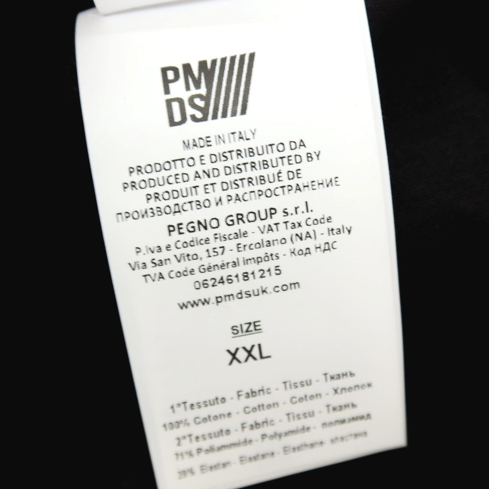 【新品】ピーエムディーエス PMDS DAN コットン リフレクタープリント クルーネック ポケット 半袖Ｔシャツ ブラック【 XXL 】【 状態ランクN 】【 メンズ 】[APD]