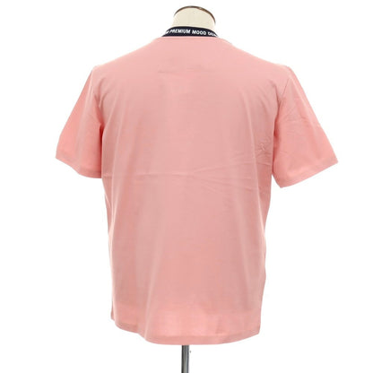 【新品】ピーエムディーエス PMDS コットン ネックロゴプリント クルーネック 半袖Ｔシャツ ピンク【 XXL 】【 状態ランクN 】【 メンズ 】[APD]