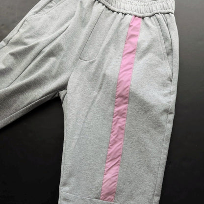 【新品】ピーエムディーエス PMDS JEM ストレッチ コットン 切り替え スウェットジョガーパンツ ライトグレー【 L 】【 状態ランクN 】【 メンズ 】[APD]