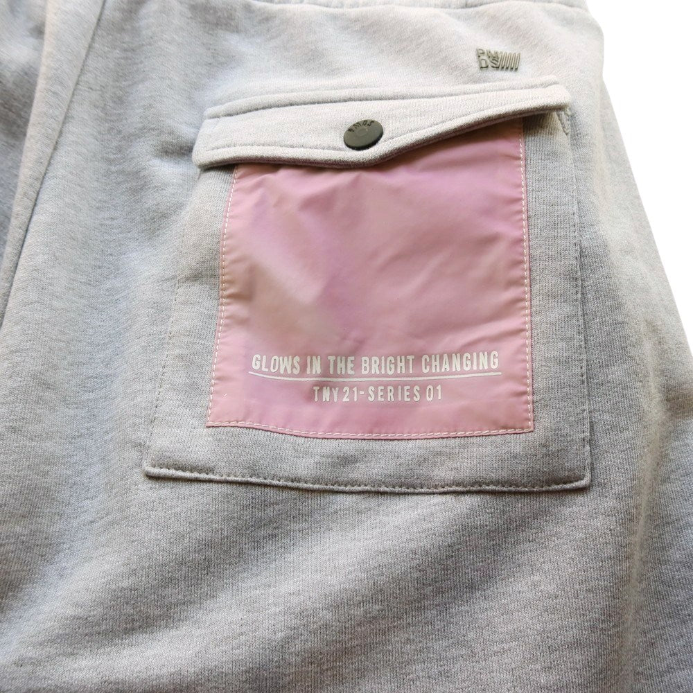 【新品】ピーエムディーエス PMDS EDITH コットン 切り替え スウェット ショートパンツ グレー【サイズL】【 状態ランクN 】【 メンズ 】