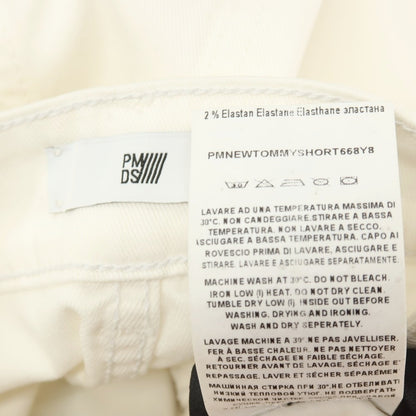 【新品】ピーエムディーエス PMDS TOMMY ダメージ加工 ストレッチ コットン カラーデニム ショートパンツ ホワイト【サイズ33】【 状態ランクN 】【 メンズ 】