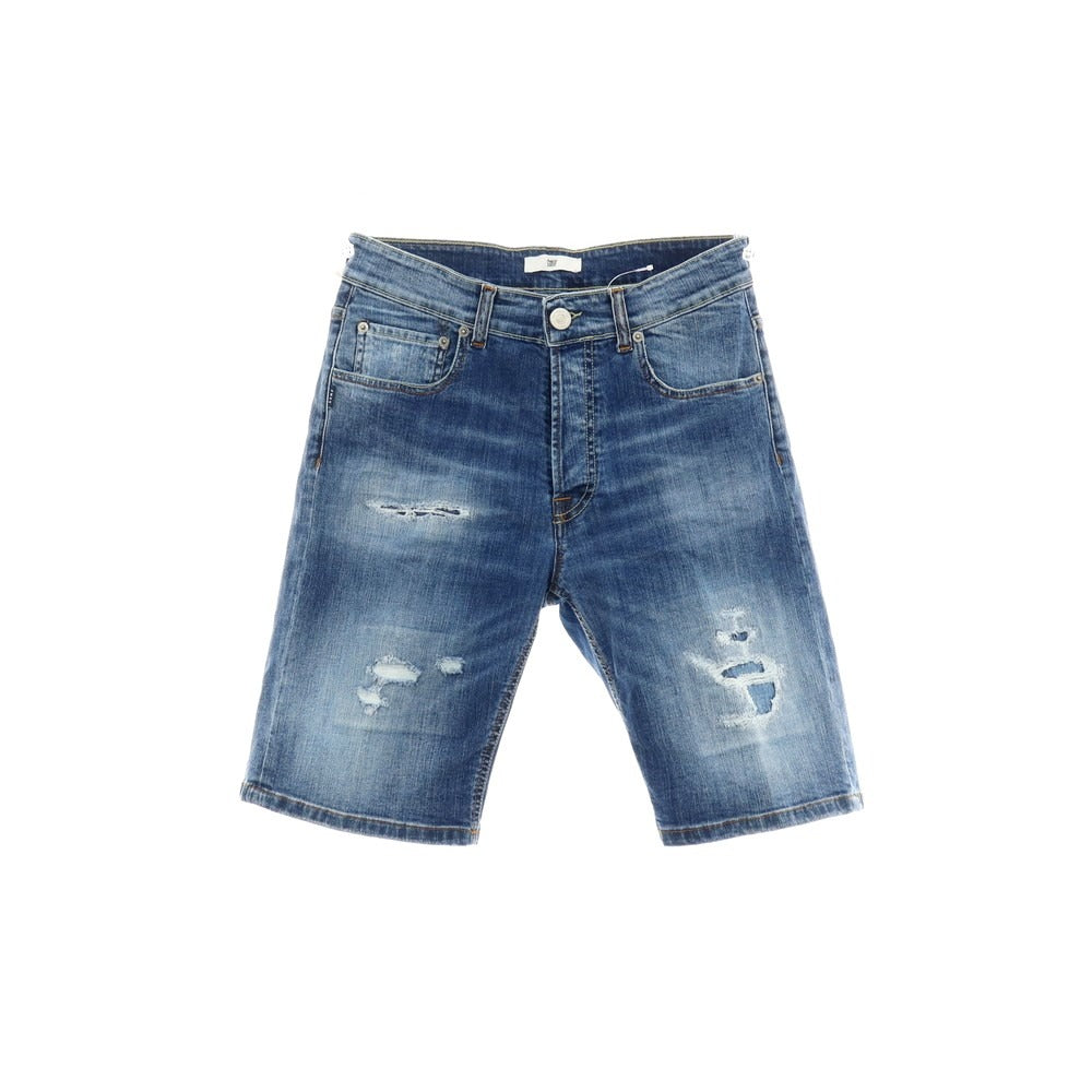 【新品】ピーエムディーエス PMDS TOMMY ダメージ加工 ストレッチ コットン デニム ショートパンツ ジーンズ ブルー【サイズ29】【 状態ランクN 】【 メンズ 】