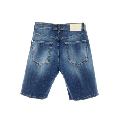 【新品】ピーエムディーエス PMDS TOMMY ダメージ加工 ストレッチ コットン デニム ショートパンツ ジーンズ ブルー【サイズ29】【 状態ランクN 】【 メンズ 】