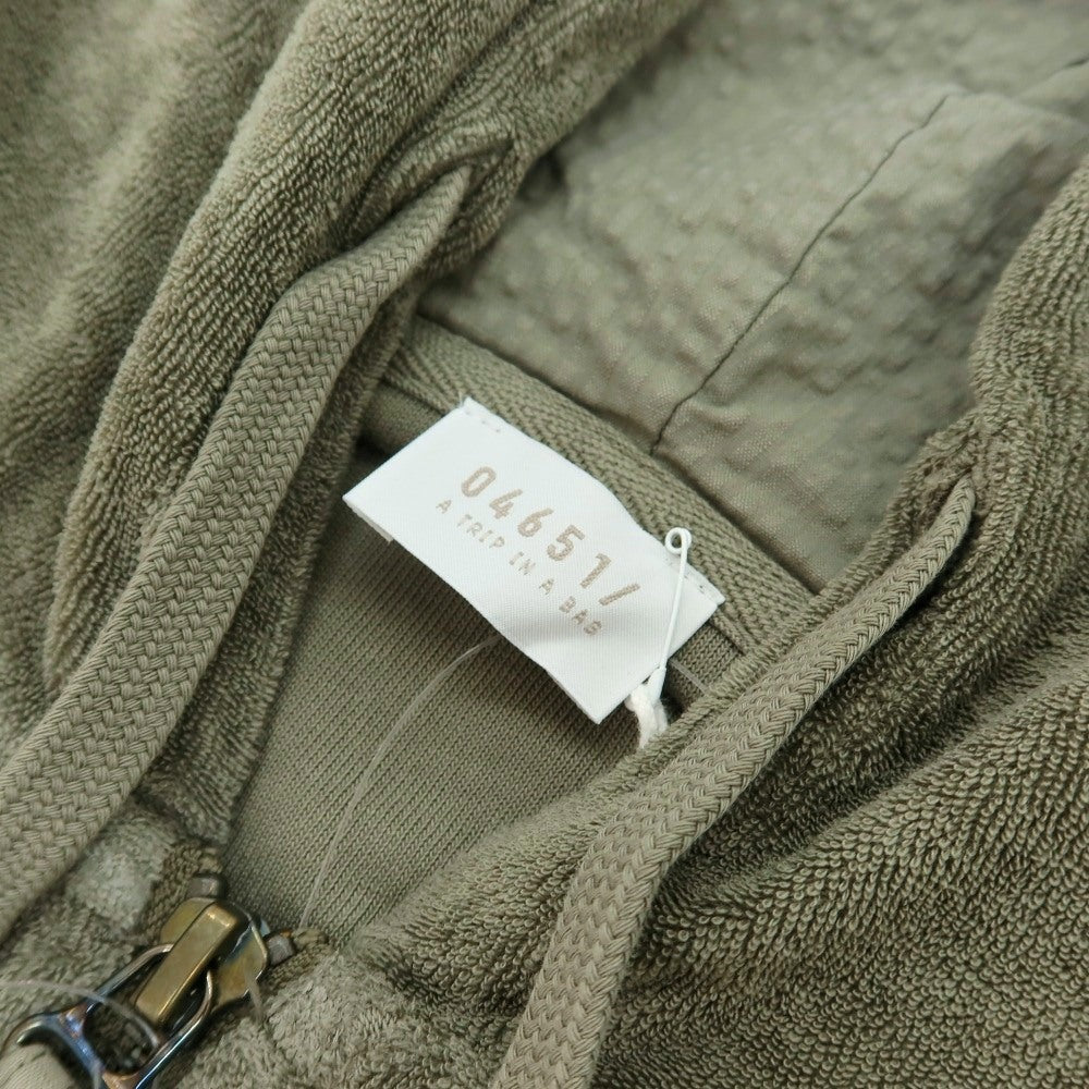 【新品】トリップ イン ア バッグ 04651/A TRIP IN A BAG コットン パイル ジップアップ パーカー ジャングルグリーン【サイズL】【 状態ランクN 】【 メンズ 】[DPD]