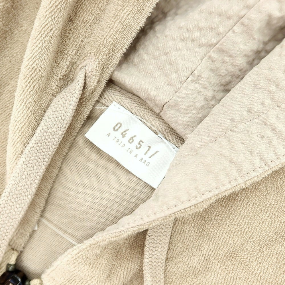 【新品】ア トリップ イン ア バッグ 04651/A TRIP IN A BAG コットン パイル ジップアップ パーカー ベージュ【サイズL】【 状態ランクN 】【 メンズ 】