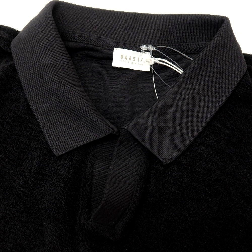 【新品】ア トリップ イン ア バッグ 04651/A TRIP IN A BAG コットン パイル スキッパー 半袖ポロシャツ ブラック【サイズS】【 状態ランクN 】【 メンズ 】