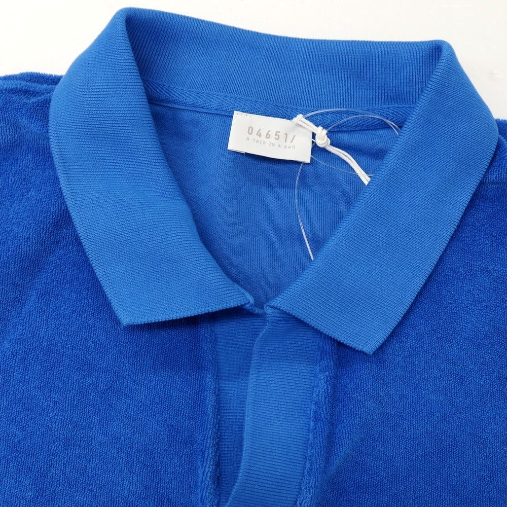 【新品】ア トリップ イン ア バッグ 04651/A TRIP IN A BAG コットン パイル スキッパー 半袖ポロシャツ ブルー【サイズL】【 状態ランクN 】【 メンズ 】