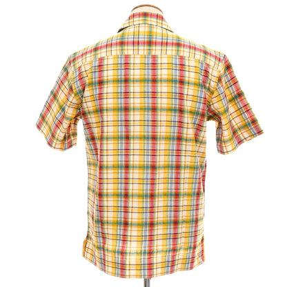 【新品】ア トリップ イン ア バッグ 04651/A TRIP IN A BAG コットン チェック オープンカラー 半袖シャツ イエローxマルチカラー【サイズM】【 状態ランクN 】【 メンズ 】