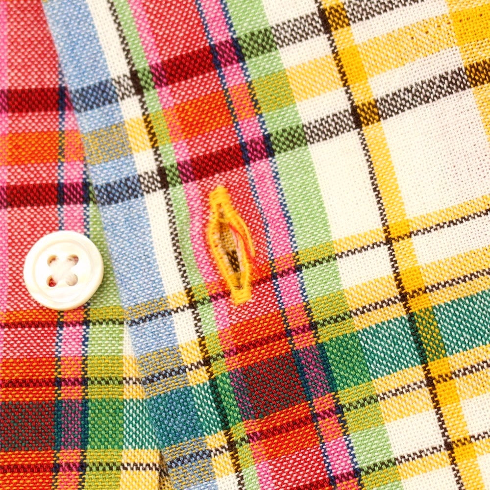 【新品】ア トリップ イン ア バッグ 04651/A TRIP IN A BAG コットン チェック オープンカラー 半袖シャツ イエローxマルチカラー【サイズM】【 状態ランクN 】【 メンズ 】
