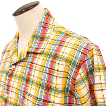 【新品アウトレット】ア トリップ イン ア バッグ 04651/A TRIP IN A BAG コットン チェック オープンカラー 半袖シャツ イエローxマルチカラー【サイズXL】【 状態ランクN- 】【 メンズ 】