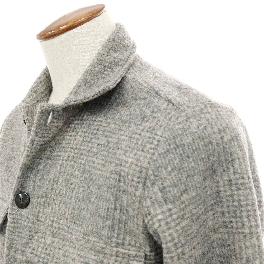 【中古】ギローバー GUY ROVER ポリエステルウール チェック シャツブルゾン グレー【サイズM】【 状態ランクA 】【 メンズ 】